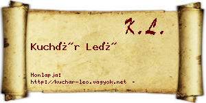 Kuchár Leó névjegykártya